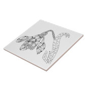 Listakora Flower Ceramic Trivet/Tile Tegeltje (Zijkant)