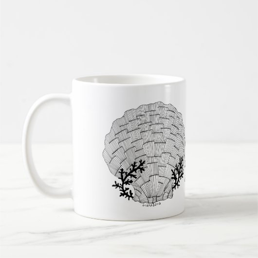 Listakora Seashell Coffee Mok -  (Links)