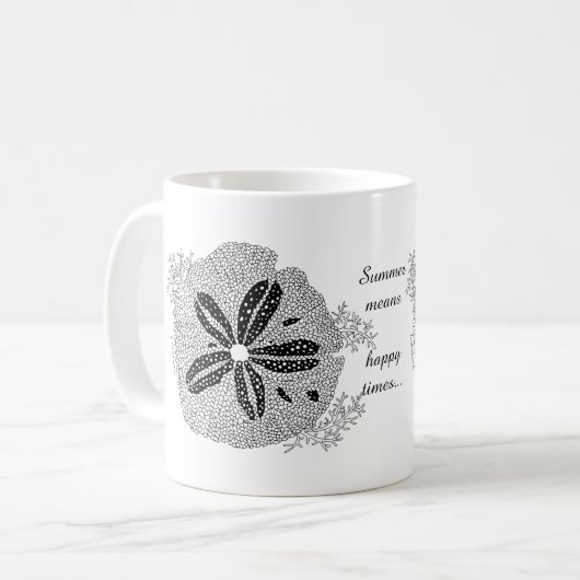 Listakora Seashell Coffee Mok -  (Voorkant links)