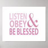 Listen Obey and Be Blessed  Poster (Voorkant)