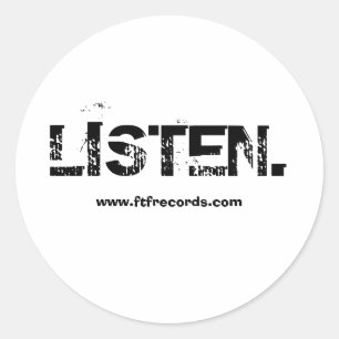 'LISTEN'. Sticker