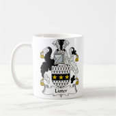 Lister Family Crest Koffiemok (Links)