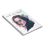 Liszt Colorful Watercolor Portrait Custom Name Notitieboek (Rechterzijde)