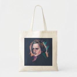Liszt Kleurrijk Waterverf Portret Citaat Boodschap Tote Bag