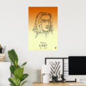 Liszt: Naar de muziek kijken Poster (Thuiskantoor)