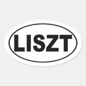 Liszt Ovale Sticker (Voorkant)