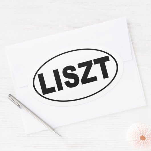 Liszt Ovale Sticker (Envelop)