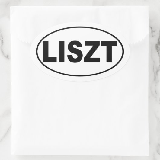 Liszt Ovale Sticker (Tas)