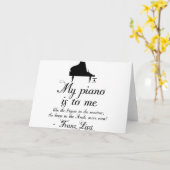 Liszt Piano Classical Music Quote Kaart (Gele Bloem)