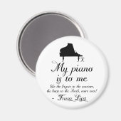 Liszt Piano Classical Music Quote Magneet (Voorkant / Achterkant)