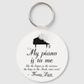 Liszt Piano Classical Music Quote Sleutelhanger (Voorkant)