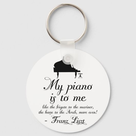 Liszt Piano Classical Music Quote Sleutelhanger (Voorkant)