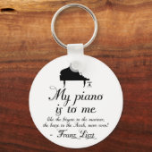 Liszt Piano Classical Music Quote Sleutelhanger (Voorkant)