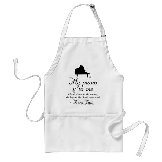 Liszt Piano Classical Music Quote Standaard Schort (Voorkant)