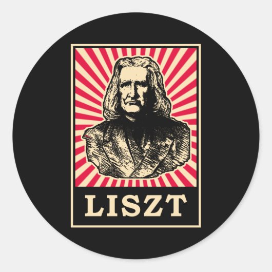 Liszt Ronde Sticker (Voorkant)