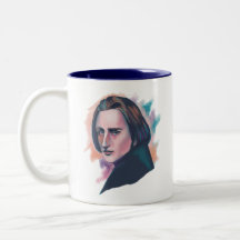 Liszt Watercolor Portret Citaat