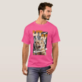 Lit AF Funny Cat Meme Face Y2K Galaxy Aesthetic T-shirt (Voorkant volledig)