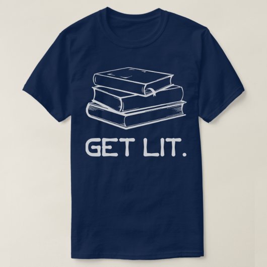 Lit Book Lets krijgen met boeken T-shirt (Design voorkant)