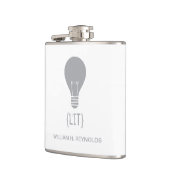 {LIT} Bridal Party Lit Lightbulb Flask (grijs) Heupfles (Links)