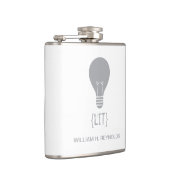 {LIT} Bridal Party Lit Lightbulb Flask (grijs) Heupfles (Rechts)
