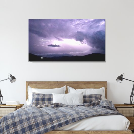 Lit by Lightning Canvas Afdruk (Insitu (Slaapkamer))