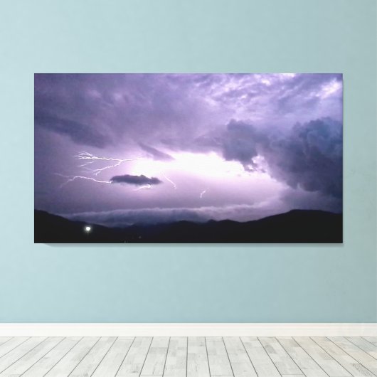 Lit by Lightning Canvas Afdruk (Insitu (Houten vloer))