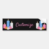 Lit Candle Flowers Thunder_Cove Bumpersticker (Voorkant)