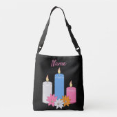 Lit Candle Flowers Thunder_Cove Crossbody Tas (Achterkant)
