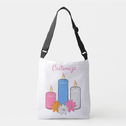 Lit Candle Flowers Thunder_Cove Crossbody Tas (Voorkant)