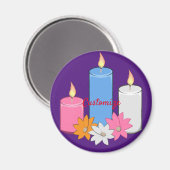 Lit Candle Flowers Thunder_Cove Magneet (Voorkant / Achterkant)