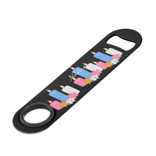 Lit Candle Flowers Thunder_Cove Speed Flessenopener (Achterkant Gekanteld)