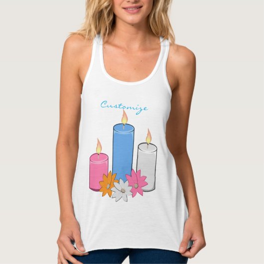 Lit Candle Flowers Thunder_Cove Tanktop (Voorkant)