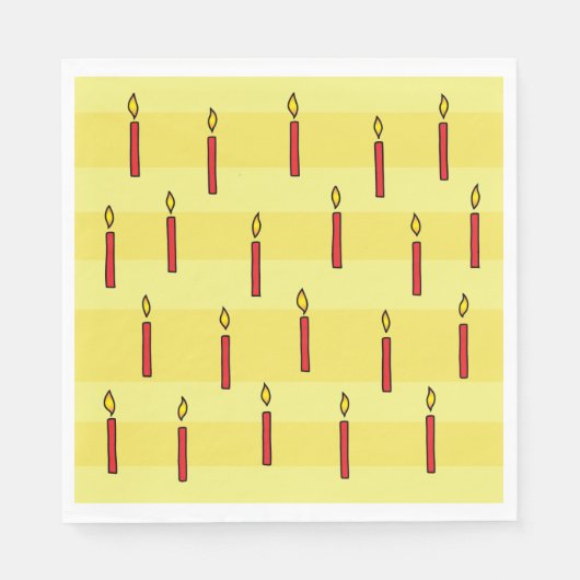 Lit Candles Funny Birthday Party Servet (Voorkant)