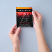 Lit Concert Crowd, Vocalistische lessen Adverteren Flyer (Hand)