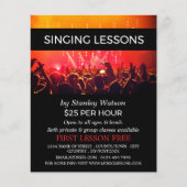 Lit Concert Crowd, Vocalistische lessen Adverteren Flyer (Voorkant)