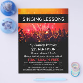 Lit Concert Crowd, Vocalistische lessen Adverteren Flyer (Enkel)