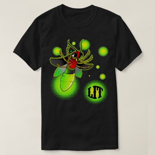 Lit Firefly Lightning Bug T-shirt (Design voorkant)