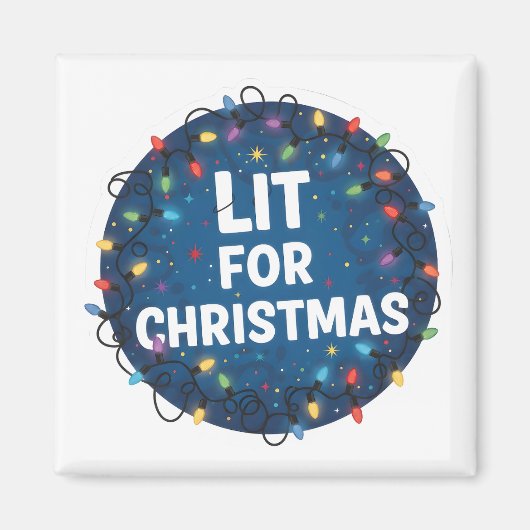 Lit for Christmas Magneet (Voorkant)