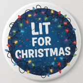 Lit for Christmas Ronde Button 6,0 Cm (Voorkant)