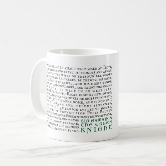 Lit Geek Sir Gawain en de Green Knight - Mok (Voorkant links)