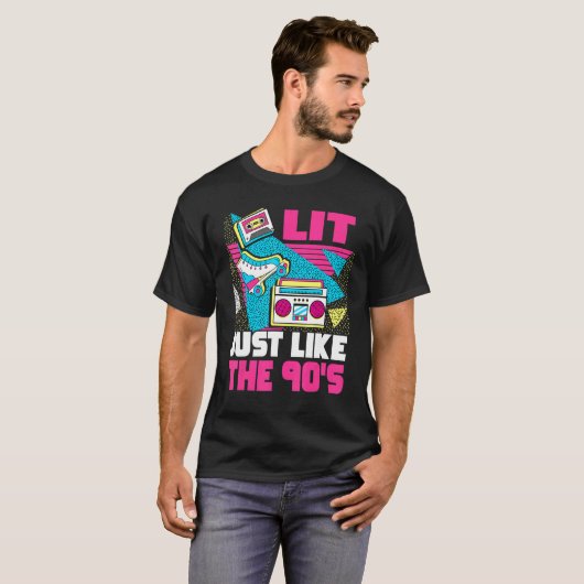 Lit Just Like The 90s  90s Aesthetic Nostalgia 199 T-shirt (Voorkant volledig)
