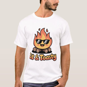 Lit Kampvuur Trendy Grappig Camping T-shirt