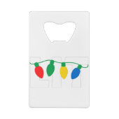 Lit Kerstmis Creditkaart Flessenopener (Achterkant)