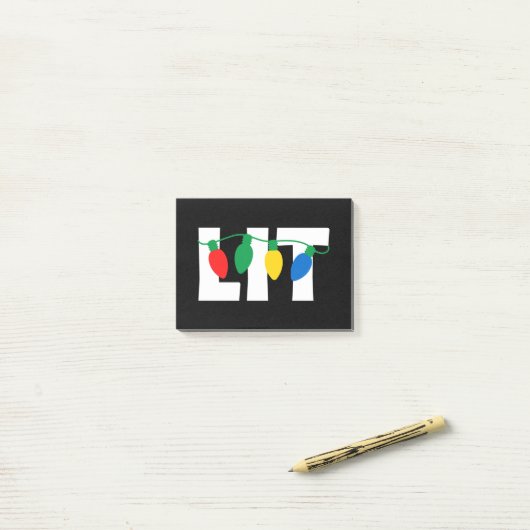 Lit Kerstmis Post-it® Notes (Op bureau)