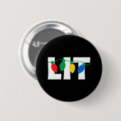 Lit Kerstmis Ronde Button 5,7 Cm (Voorkant /achterkant)