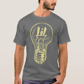 Lit Light Bulb Master Electricia Lineman Mannen T-shirt (Voorkant)