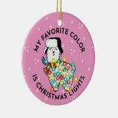 Lit Llama Ornament - Keramisch kerstdecor! (Rechts)