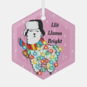 Lit Llama Ornament -  vakantieplezier (Voorkant)