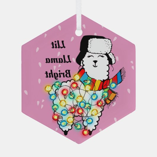 Lit Llama Ornament -  vakantieplezier (Achterkant)