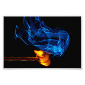 Lit Match, Fire en Roke Foto Afdruk (Voorkant)